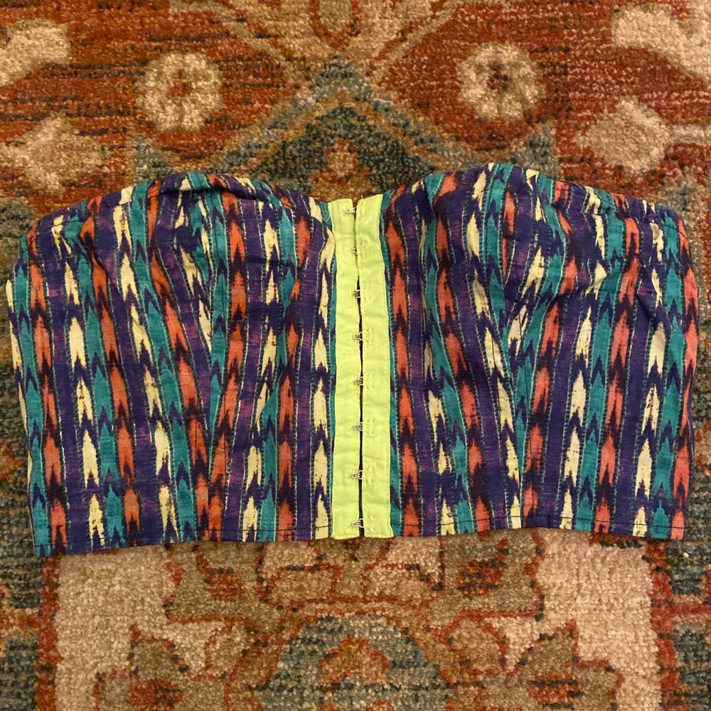 Sparkle and Fade strapless crop top